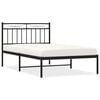 vidaXL Cadre de lit m&eacute;tal sans matelas avec t&ecirc;te de lit noir 100x200cm