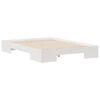 vidaXL Cadre de lit sur&eacute;lev&eacute; Blanc 135 x 190 cm Bois massif en pin