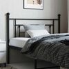 vidaXL T&ecirc;te de lit de remplacement m&eacute;tal noir 107 cm