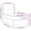 vidaXL Sommier &agrave; lattes de lit avec matelas Gris clair 90x200 cm Tissu