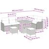 vidaXL Ensemble de canap&eacute; de jardin 9 pcs Beige polyrotin