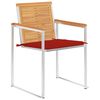 vidaXL Chaises de jardin lot de 8 avec coussins Bois de teck massif