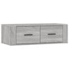 vidaXL Armoire TV suspendue Sonoma gris 80x36x25 cm Bois d'ing&eacute;nierie