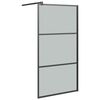 vidaXL Paroi de douche 100x195 cm Verre ESG fonc&eacute; Noir