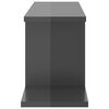 vidaXL &Eacute;tag&egrave;re TV murale Gris brillant 125x18x23 cm Bois d&rsquo;ing&eacute;nierie