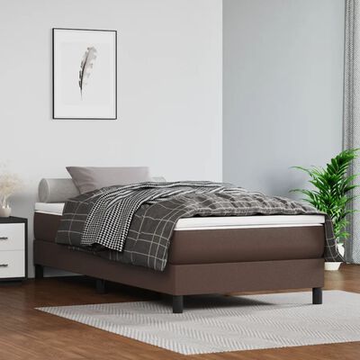 vidaXL Matelas de lit à ressorts ensachés Marron 90x200x20 cm