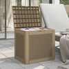 vidaXL Boîte de stockage de jardin marron clair 55,5x43x53 cm PP