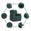 vidaXL Fauteuil inclinable Vert foncé Tissu