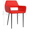 vidaXL Chaises &agrave; manger lot de 2 rouge similicuir