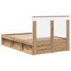 vidaXL Cadre de lit Ch&ecirc;ne artisan 120 x 200 cm Bois de pin massif