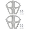 vidaXL Charni&egrave;re de Tiroir Flip 2 pcs Argent&eacute; 235 x 155 x 30 mm Fer