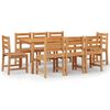 vidaXL Ensemble &agrave; manger de jardin 9 pcs Bois de teck solide