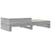 vidaXL Cadre de lit sans matelas sonoma gris 100x200 cm