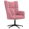 vidaXL Chaise de relaxation avec tabouret Rose Velours