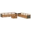vidaXL Ensemble de canap&eacute;s d'ext&eacute;rieur 9 pc Naturel