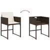 vidaXL Ensemble &agrave; manger de jardin 5 pcs et coussins marron poly rotin