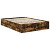 vidaXL Cadre de lit Ch&ecirc;ne fum&eacute; 140 x 200 cm Bois Ing&eacute;nierie