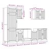 vidaXL Ensemble d'armoires de cuisine 7 pcs Lucca bois d'ing&eacute;nierie