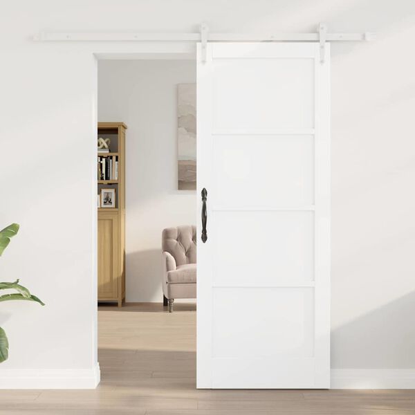 vidaXL Porte coulissante ORKDAL Blanc 78 x 202 cm Pin massif
