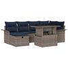 vidaXL Ensemble de canap&eacute; de jardin avec coussin 7 pcs Gris Poly rotin