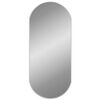 vidaXL Miroir mural Argent&eacute; 80x35 cm Ovale