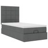 vidaXL Cadre de lit ottoman avec matelas gris fonc&eacute; 100x200 cm tissu