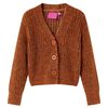 Cardigan pour enfants tricot&eacute; cognac 92