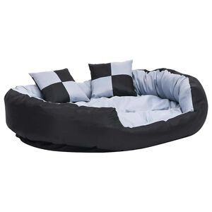 vidaXL Coussin r&eacute;versible lavable pour chien Gris et noir 110x80x23 cm