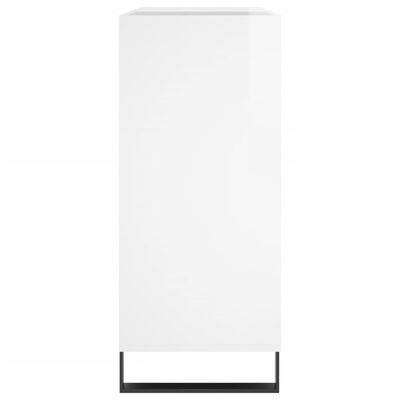 vidaXL Armoire à disques blanc brillant 84,5x38x89cm bois d'ingénierie