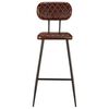 vidaXL Chaises de bar lot de 2 marron cuir v&eacute;ritable