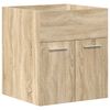 vidaXL Armoire lavabo de salle de bain et vasque et robinet int&eacute;gr&eacute;s