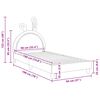 vidaXL Cadre de lit pour enfants avec t&ecirc;te de lit Rose 90 x 190 cm PU