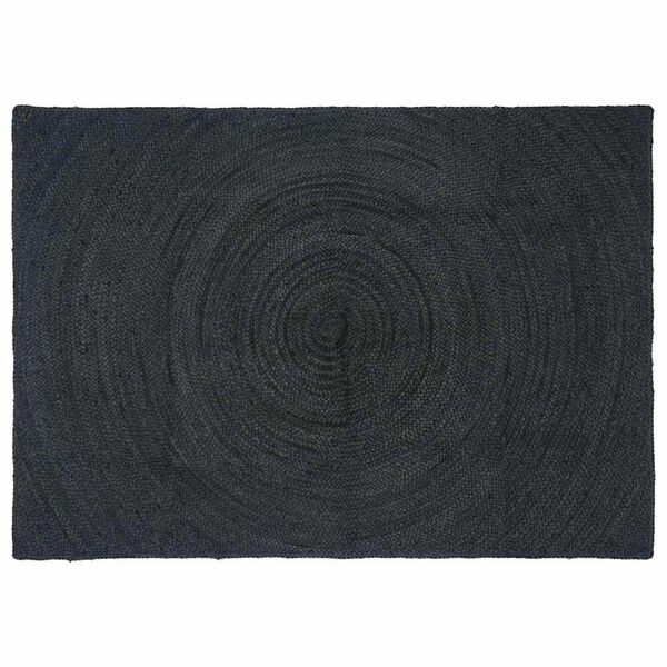 vidaXL Tapis de surface Rectangulaire Gris fonc&eacute; 120 x 170 cm Jute