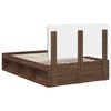 vidaXL Cadre de lit Ch&ecirc;ne brun 120 x 200 cm Bois de pin massif