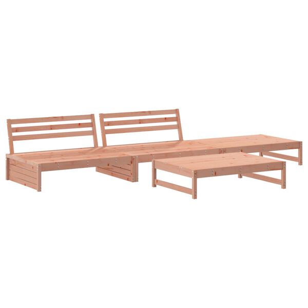 vidaXL Salon de jardin 4 pcs avec coussins bois massif douglas