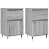 vidaXL Buffets 2 pcs sonoma gris 40x35x70 cm bois d'ing&eacute;nierie