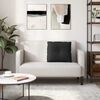 vidaXL Coussin de Dos Noir 60 x 19 x 50 cm tissu
