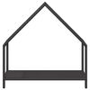 vidaXL Portant de bois chauffage noir 60x25x60 cm