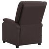 vidaXL Fauteuil de massage marron cuir v&eacute;ritable