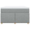 vidaXL Sommier &agrave; lattes de lit et matelas gris clair 120x190 cm tissu