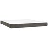 vidaXL Matelas &agrave; ressorts ensach&eacute;s 160 x 220 cm Gris fonc&eacute;