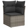 vidaXL Salon de jardin 11 pcs avec coussins gris clair résine tressée