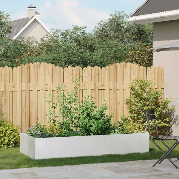 vidaXL Jardini&egrave;re blanc 200x80x40 cm acier