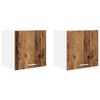 vidaXL Armoire suspendue 2 pc Bois ancien et Blanc Bois d'ing&eacute;nierie
