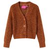 Cardigan pour enfants tricot&eacute; cognac 104