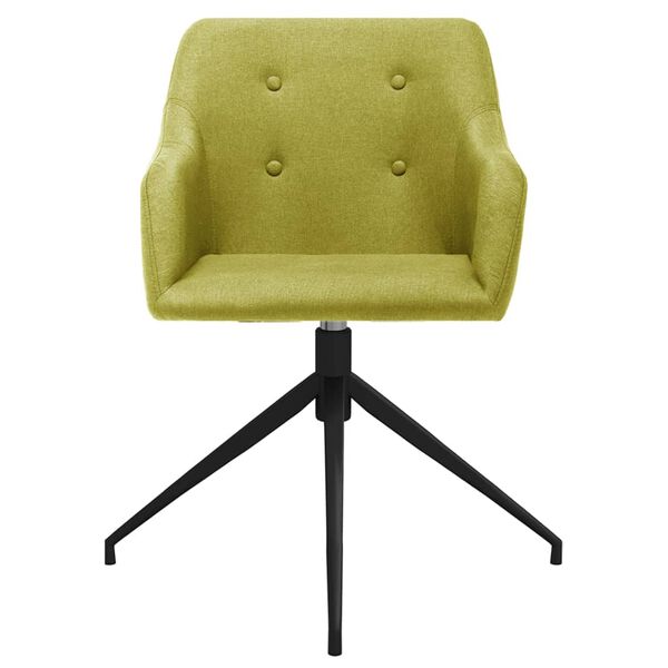 vidaXL Chaises pivotantes &agrave; manger lot de 2 vert tissu