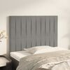 vidaXL T&ecirc;te de lit Gris clair 100x5x118/128 cm Velours