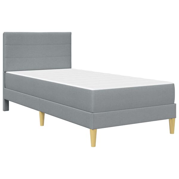 vidaXL Cadre de lit Gris clair 80 x 200 cm Polyester