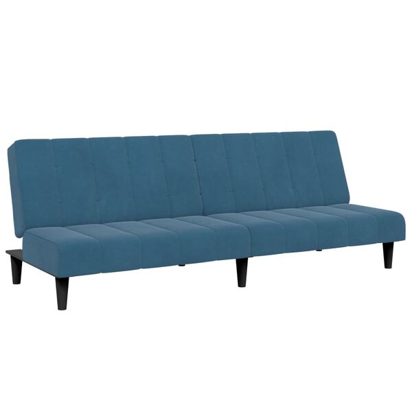vidaXL Canap&eacute;-lit &agrave; 2 places avec repose-pied vert fonc&eacute; velours