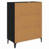 vidaXL Buffet Ch&ecirc;ne noir 69,5 x 34 x 90 cm Bois d'ing&eacute;nierie